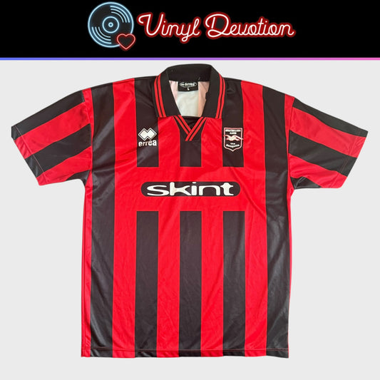 Skint Record Label Football / Soccer Vintage Jersey Away Team Size L Fatboy Slim Hardknox