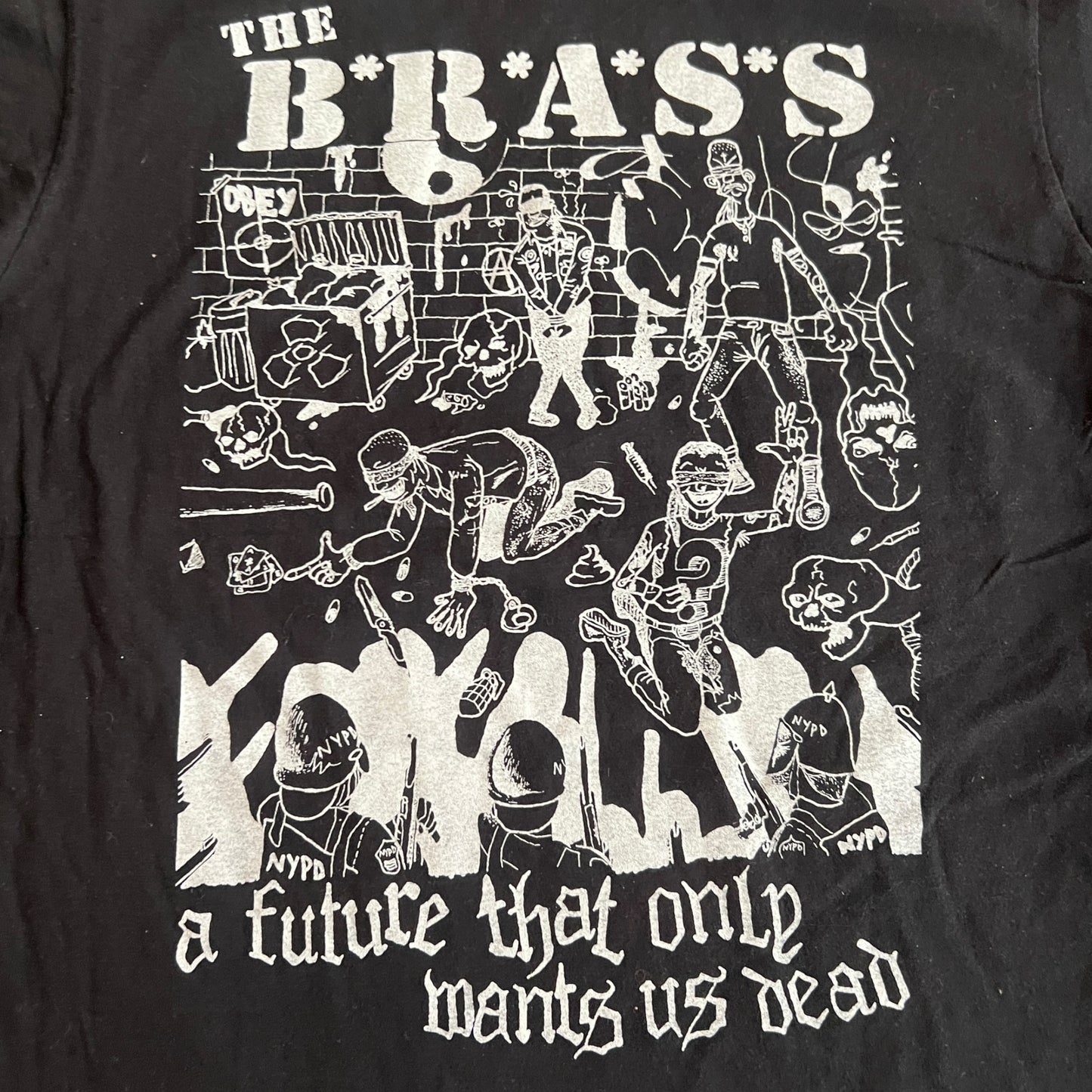 The Brass Oi Punk Band A Future That Only Wants Us Dead T-Shirt Size M