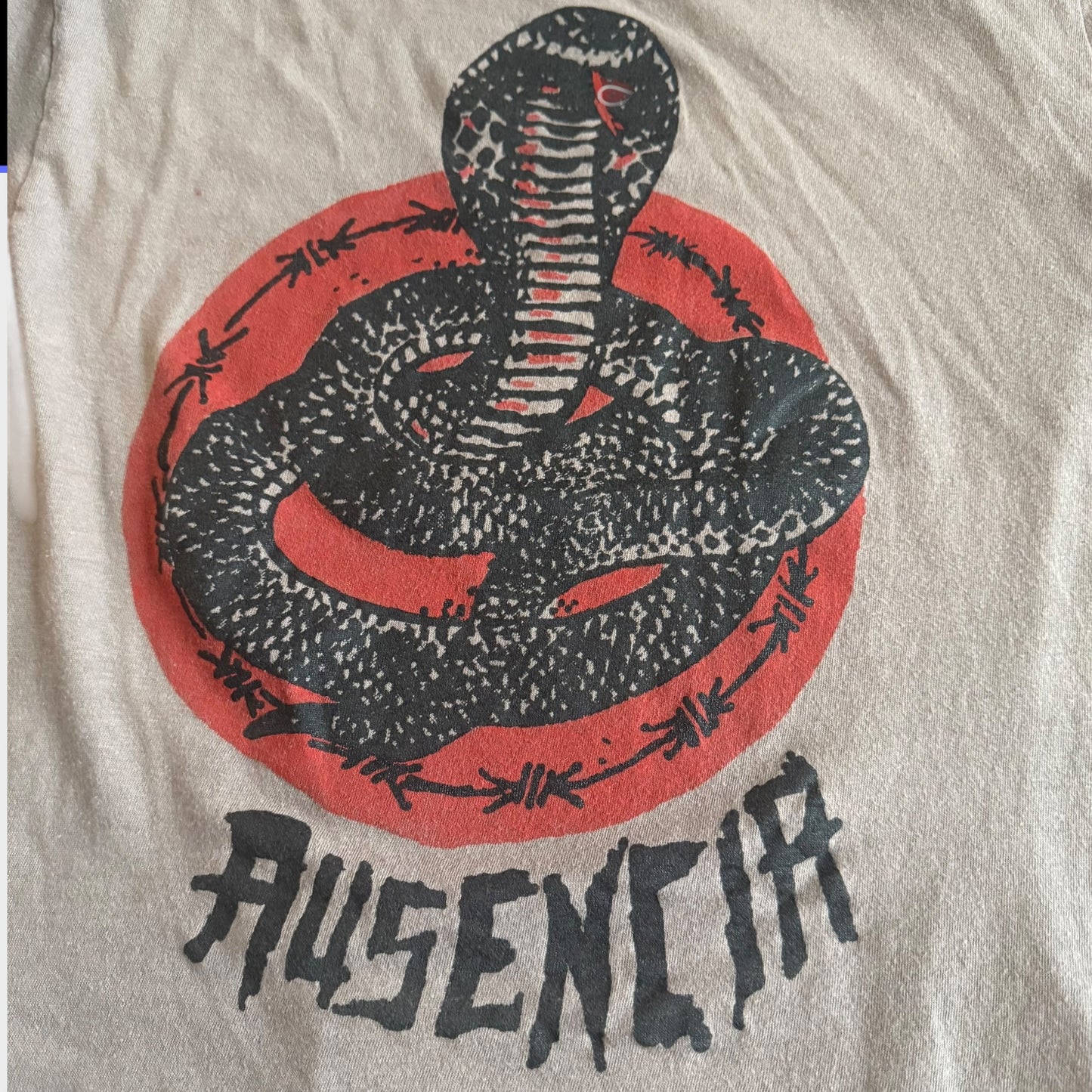 Ausencia Hardcore Oi Punk Band Cuantas Vidas Light Brown T-Shirt Size L