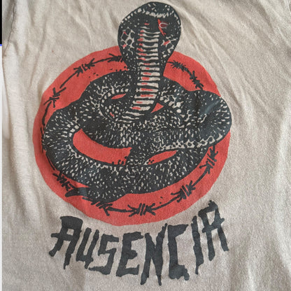 Ausencia Hardcore Oi Punk Band Cuantas Vidas Light Brown T-Shirt Size L