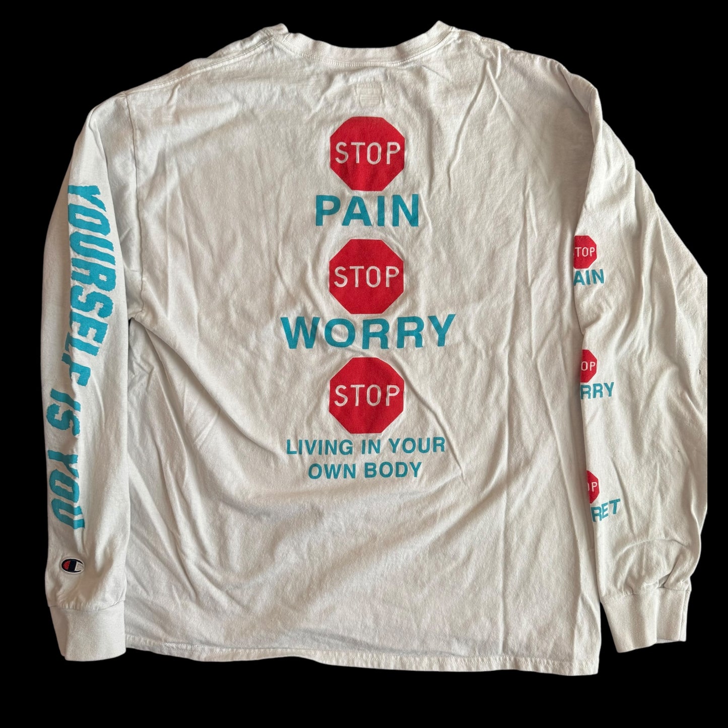 Silverlake Psychics Band Stop White Long Sleeve T-Shirt Size L