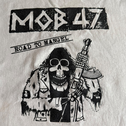 Mob 47 Band Road To Mangel Y2K Vintage White T-Shirt Size XL Fits Like XXL