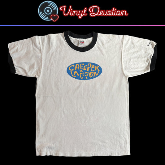 Creeper Lagoon Band 1998 Vintage White Ringer T-Shirt Size L