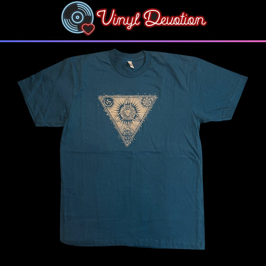 Pyramids Band Self Titled Blue Vintage T-Shirt Size M Split Cranium RX Bandits Mamiffer