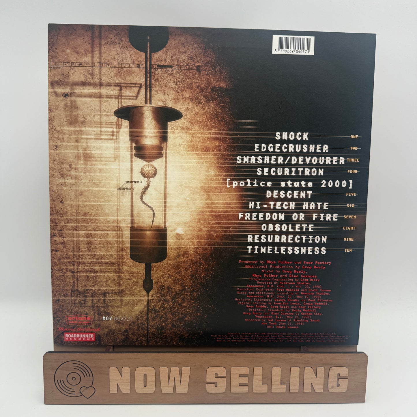 Fear Factory - Obsolete Vinyl LP Clear & Black Marbled Numbered MOV Reissue