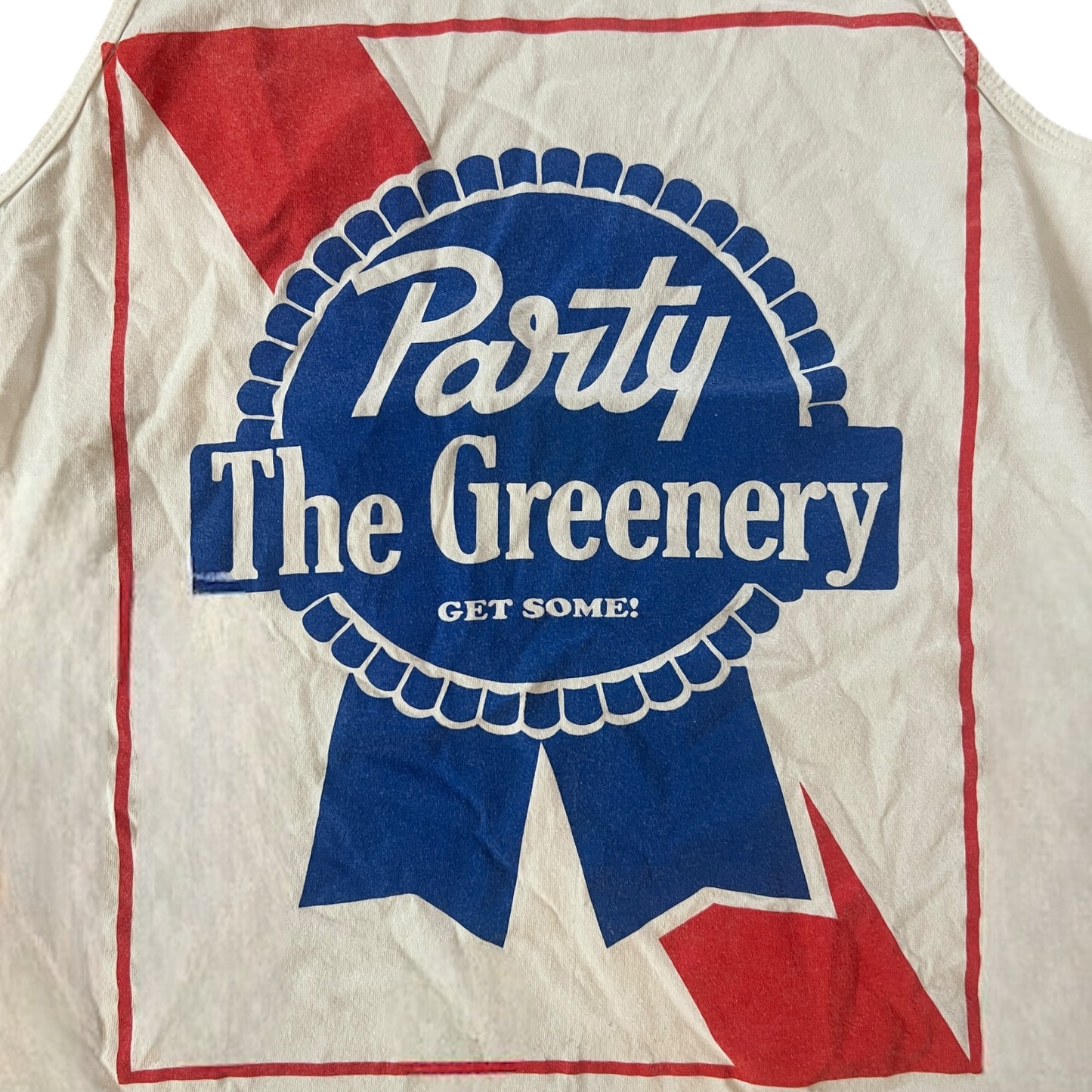 The Greenery Band Party White Tank Top Size M