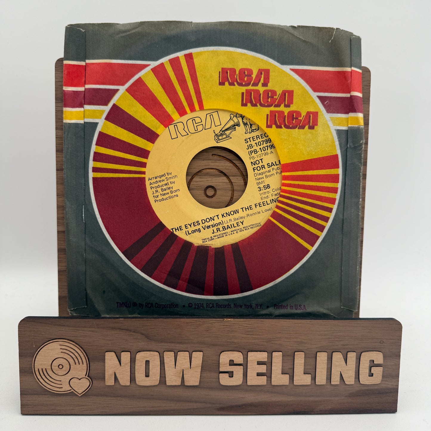J.R. Bailey - The Eyes Don't Know The Feeling 7" Vinyl Promo 45rpm