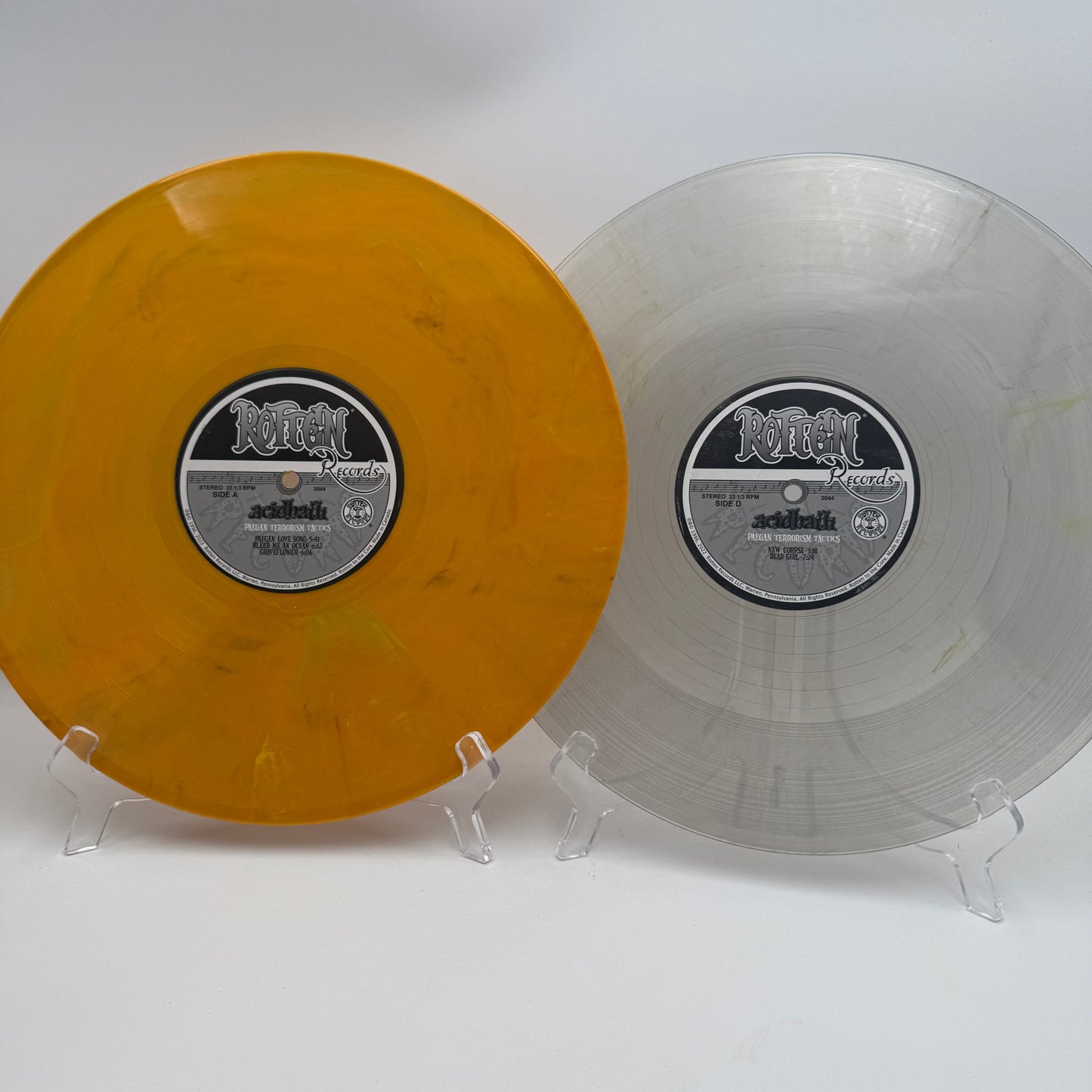 Acid Bath - Paegan Terrorism Tactics Vinyl LP 180 Gram Orange Marbled / Clear w/ Yellow Smoke