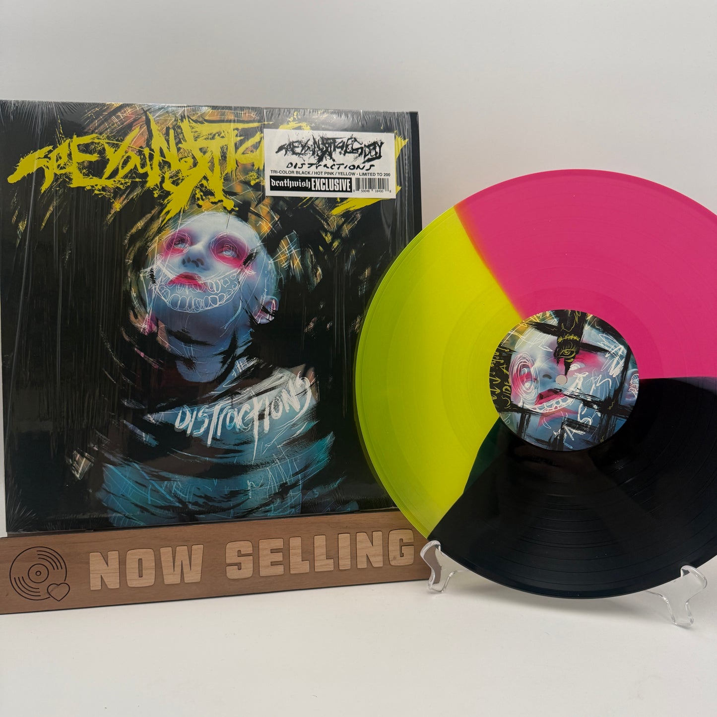 See You Next Tuesday - Distractions Vinyl LP Tri-Color Black/Hot Pink/Yellow Deathwish