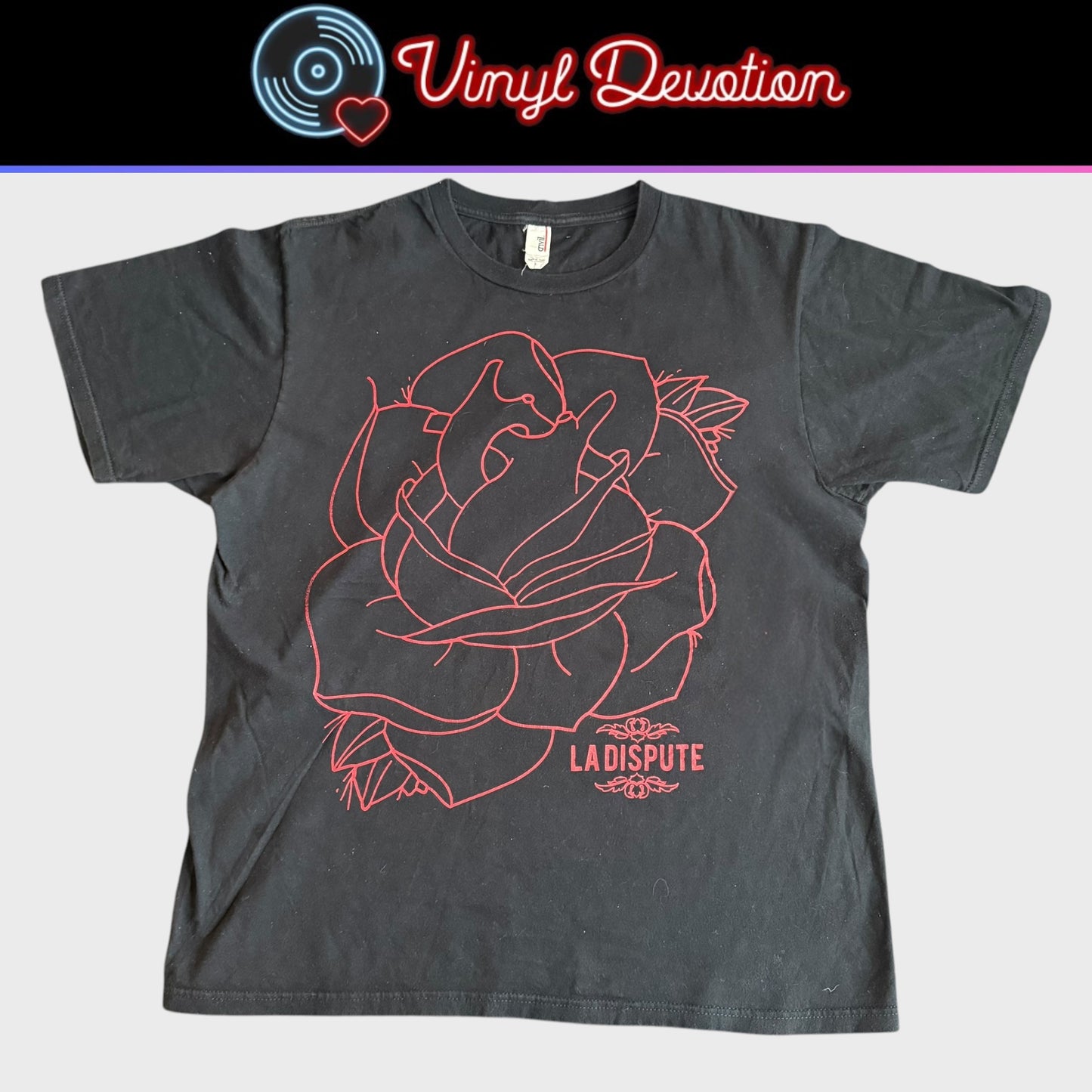 La Dispute Band Logo Rose Heart T-Shirt Size Wildlife No Sleep Records