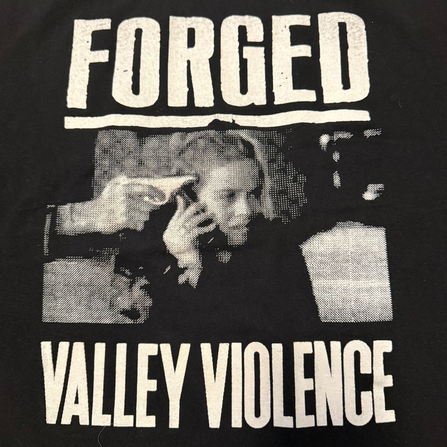 Forged Band Clueless RIP - Valley Violence T-Shirt Size L Power Violence Grindcore