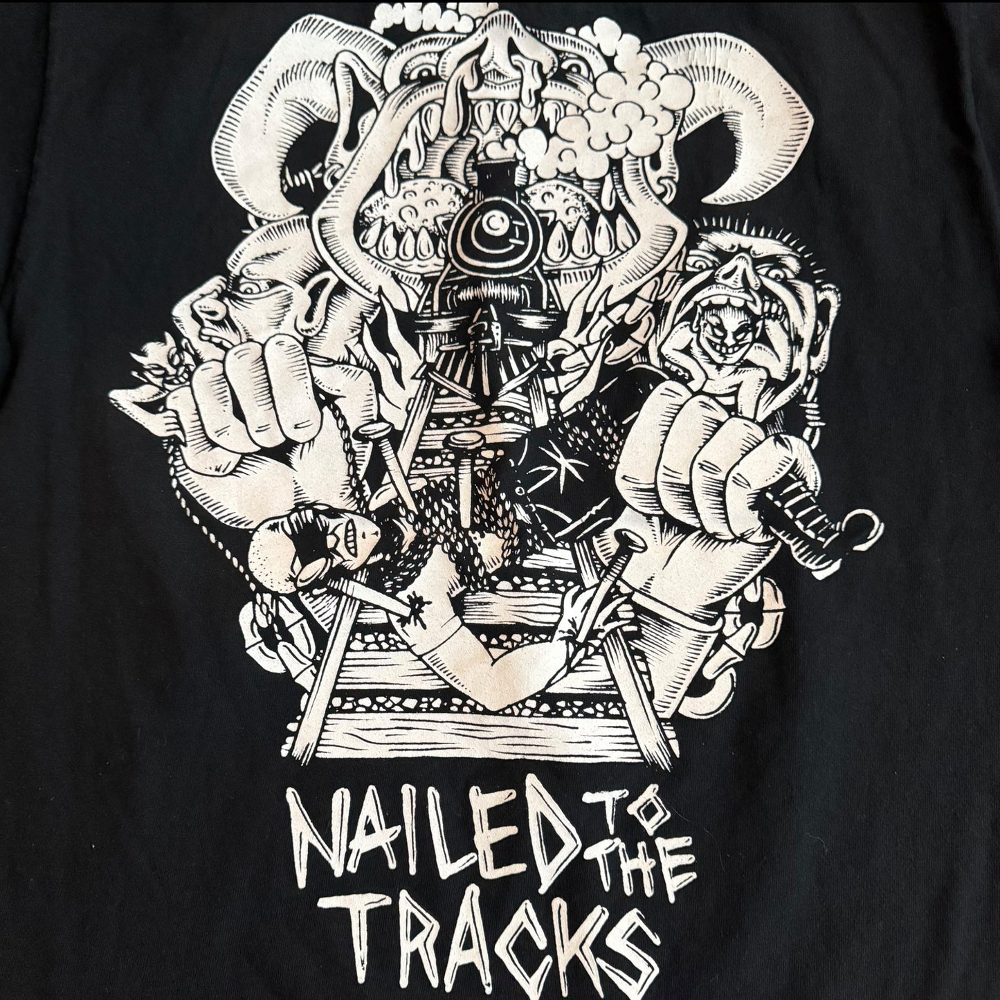 Backtrack Band Nailed To The Tracks - Lost In Life T-Shirt Size M Hardcore NYHC