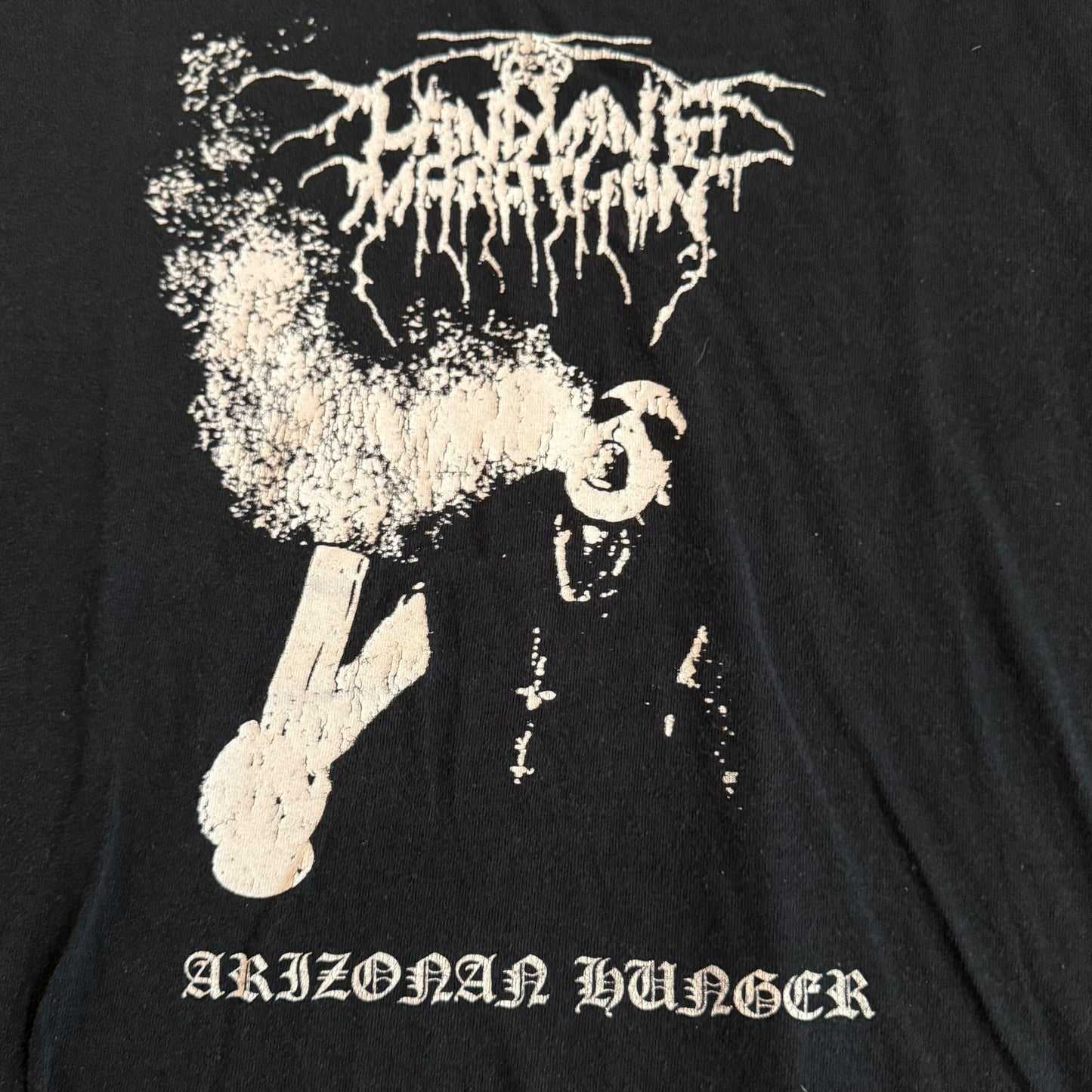 Landmine Marathon Band Arizonan Hunger T-Shirt Size S Darkthrone RIP