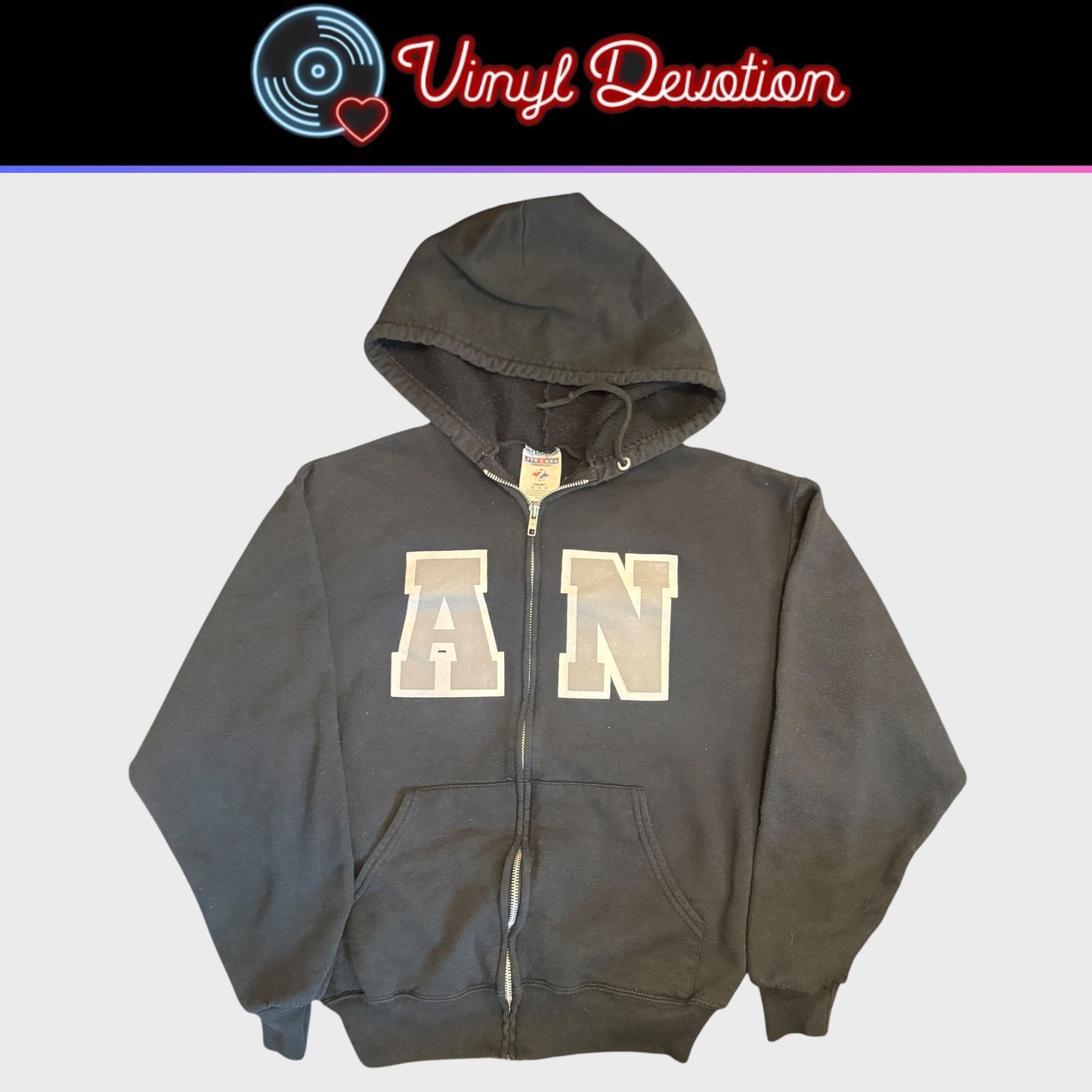 American Nightmare Band Varsity Y2K Vintage Zip Up Hoodie Size M Give Up The Ghost