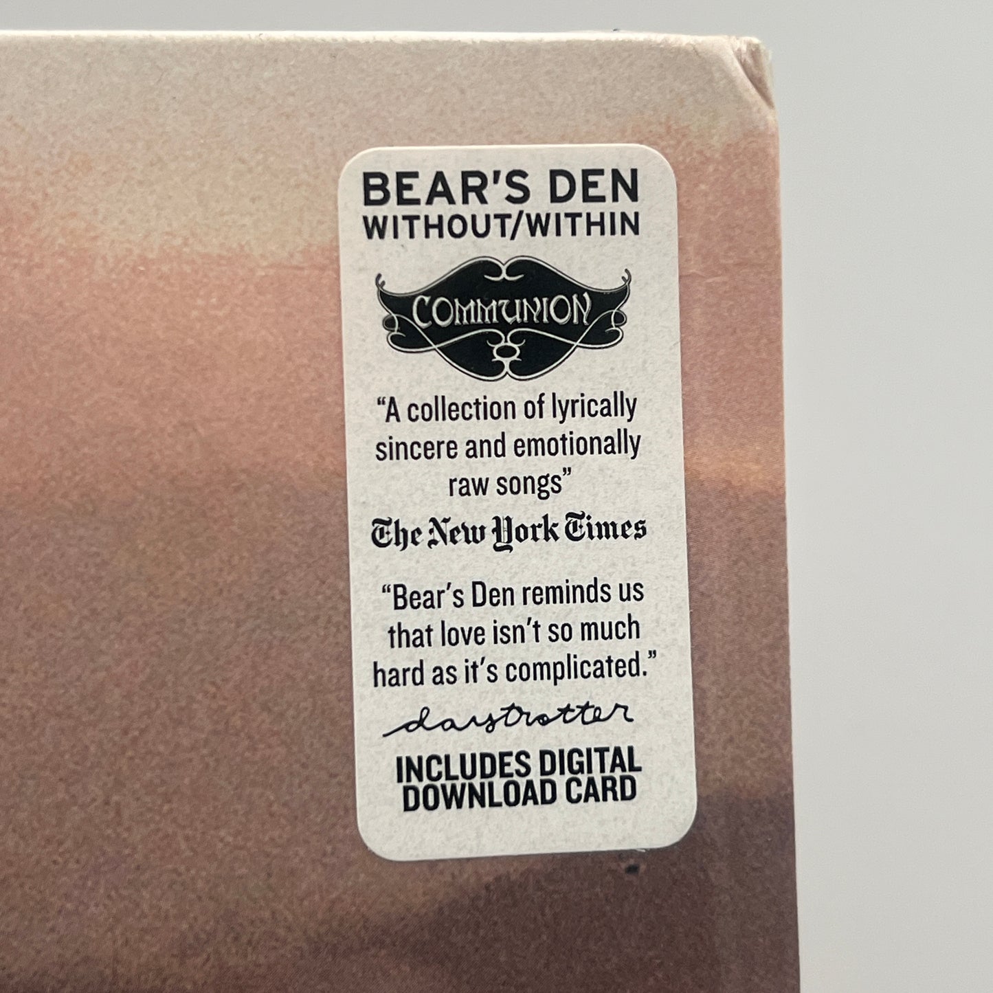 Bear's Den - Without/Within Black Vinyl EP SEALED