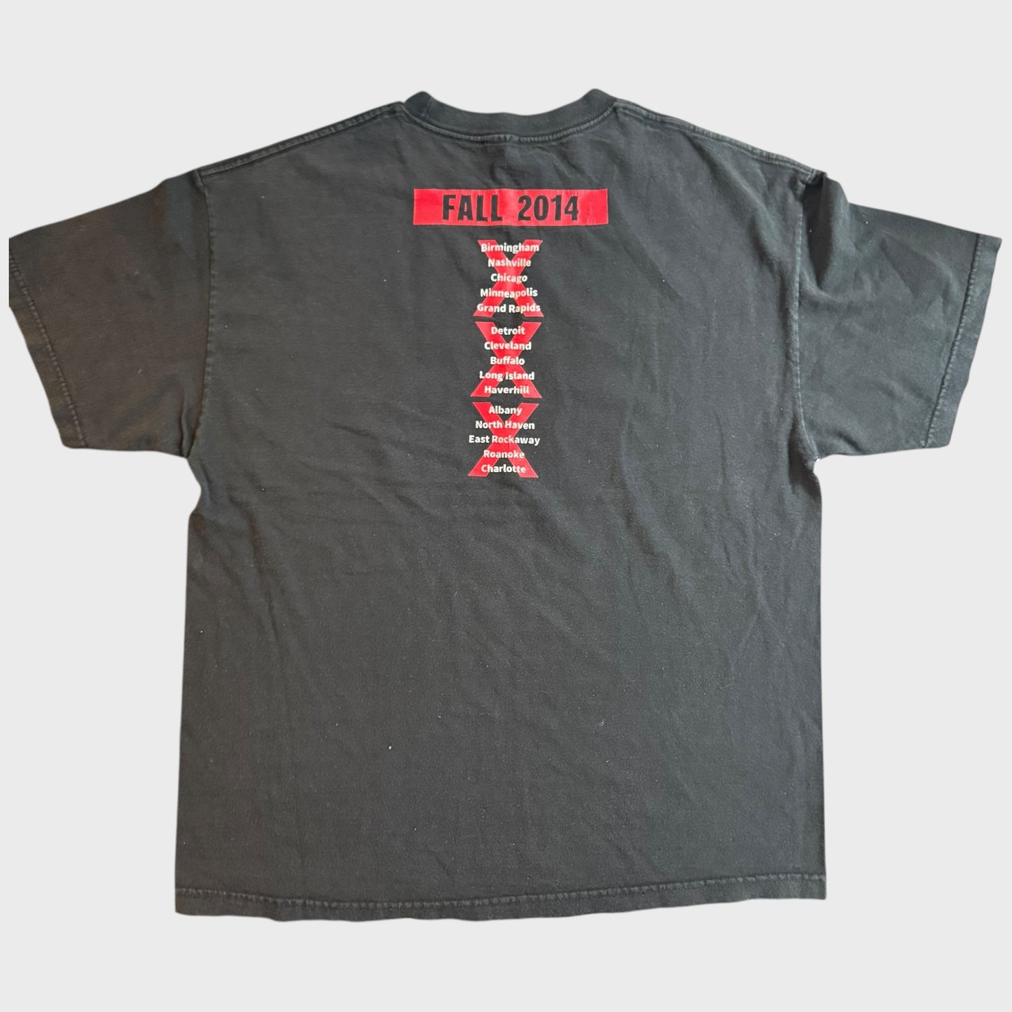 Discourse Straight Edge Hardcore Band Fall 2014 Tour T-Shirt Size XL