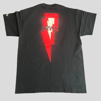 Narrows Band Red Lightning Bolt T-Shirt Size L Botch