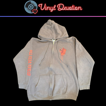 All Else Failed Band Love Hurts Late 90s Gray Vintage Zip Up Hoodie Size L