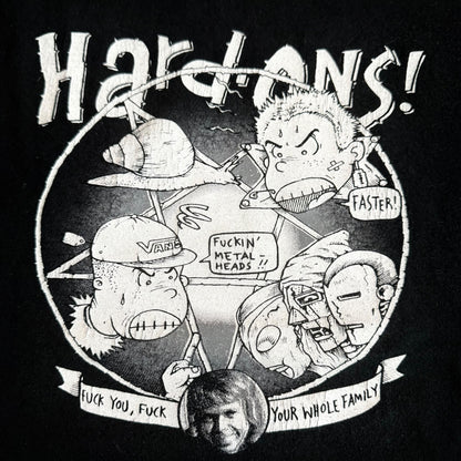 Hard-Ons Band Metal Heads Vintage 90s T-Shirt Size S