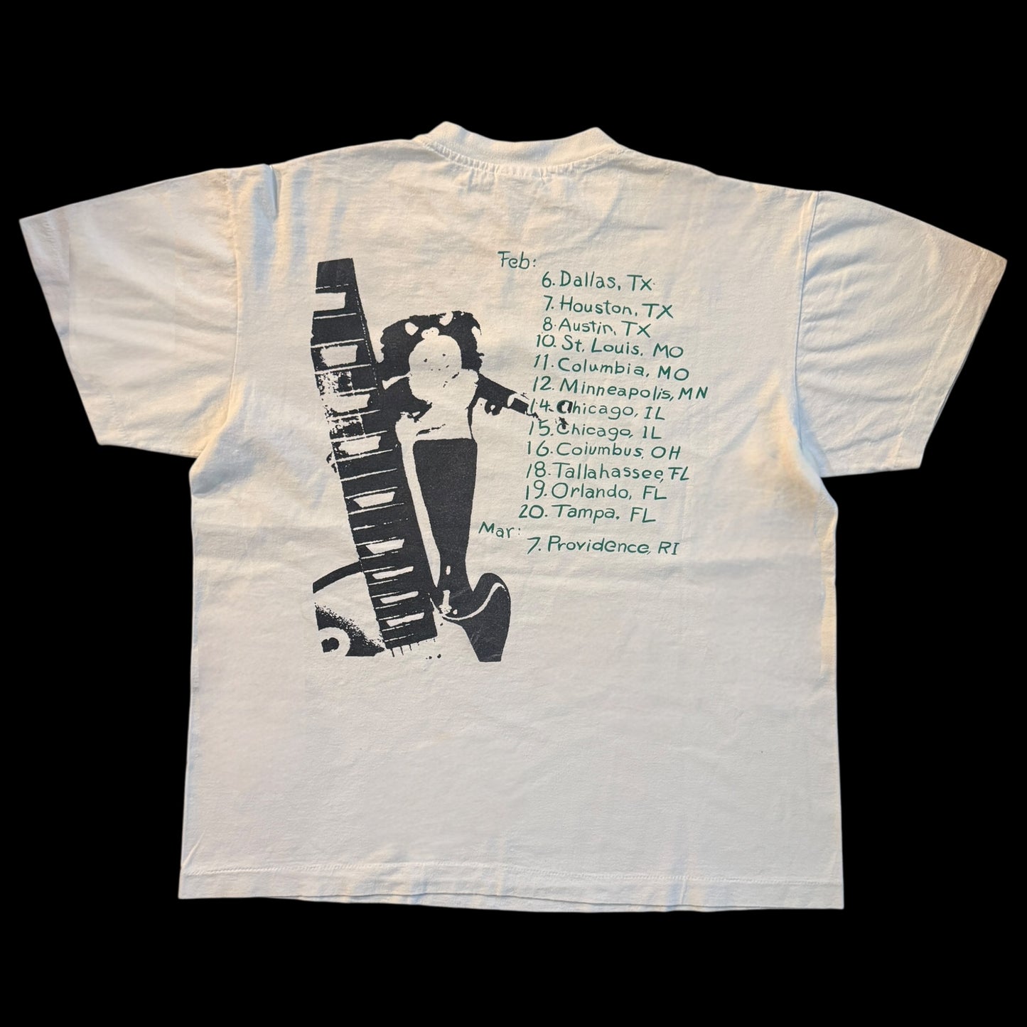 Dinosaur Jr Band Vintage Green Mind 1992 Tour White T-Shirt Size XL Single Stitch READ
