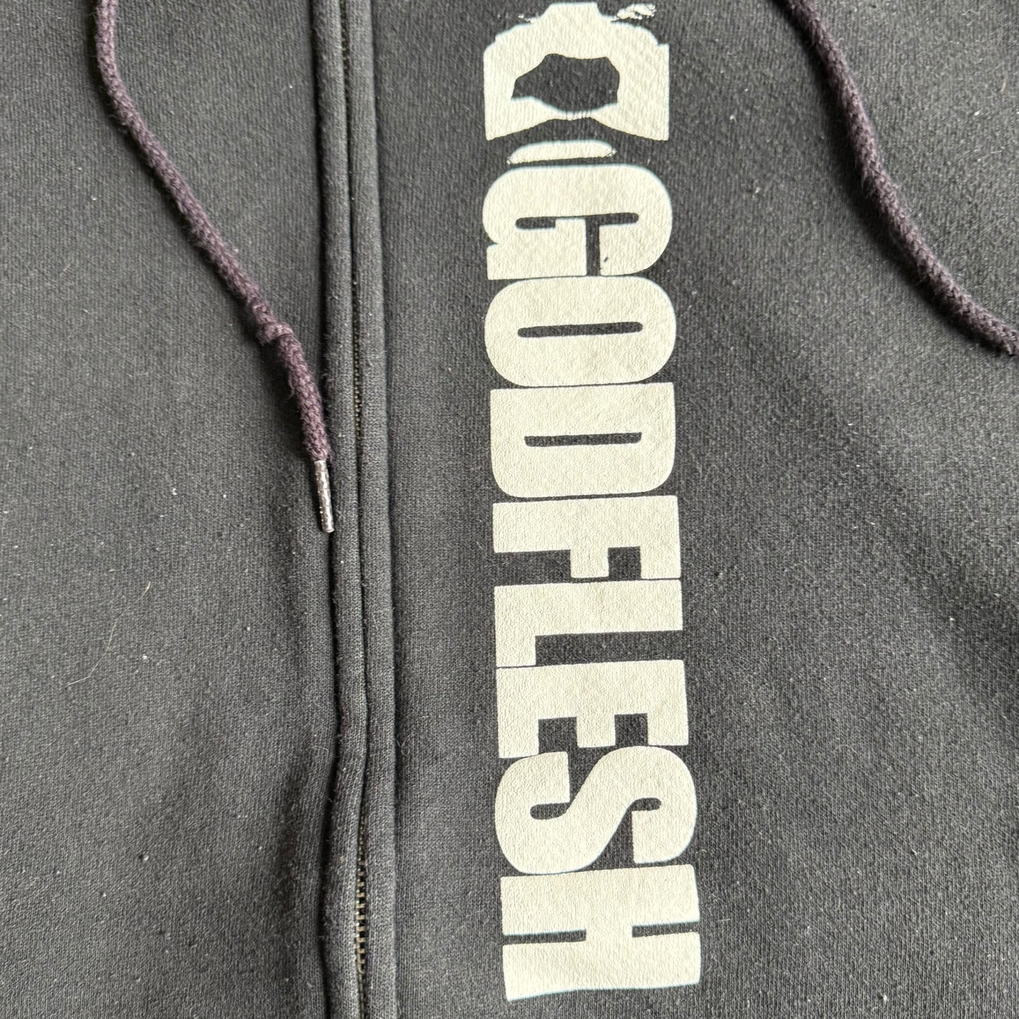 Godflesh Band Self Titled Y2K Vintage Zip Up Hoodie Size XL