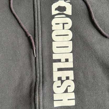 Godflesh Band Self Titled Y2K Vintage Zip Up Hoodie Size XL