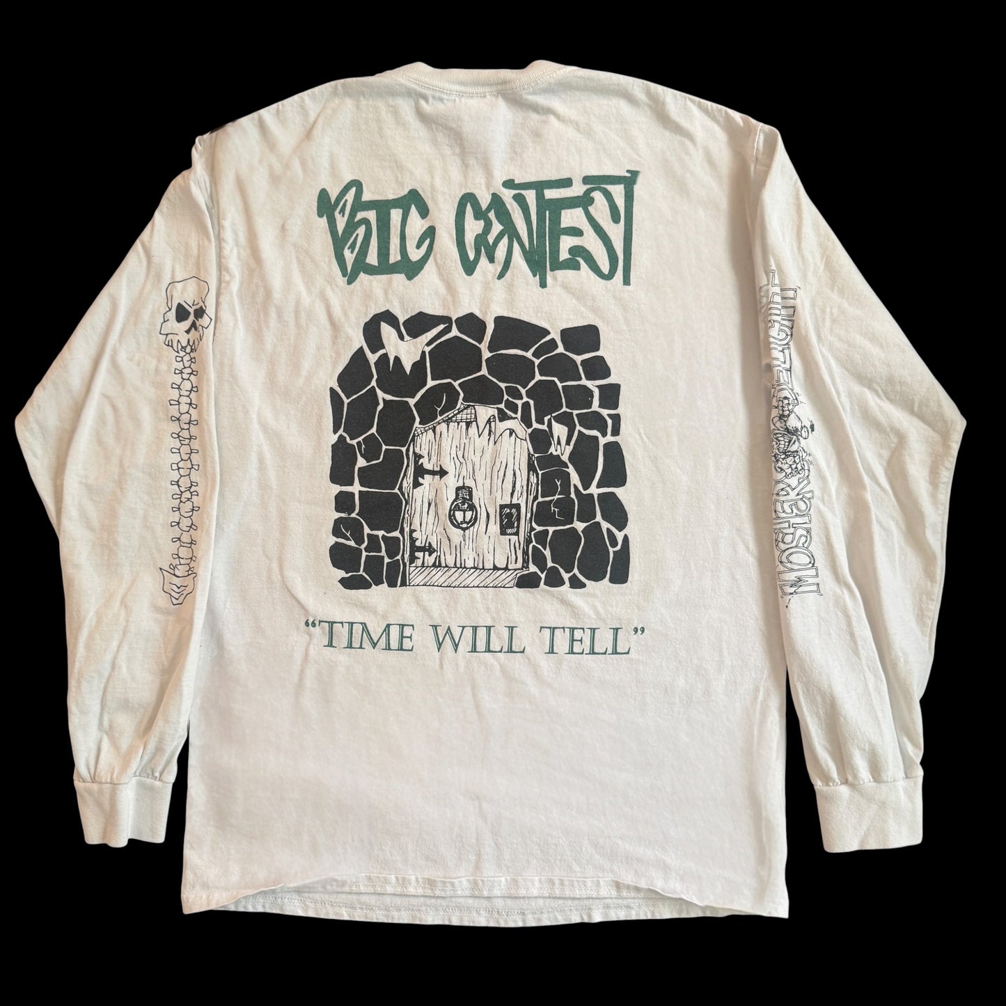 Big Contest Hardcore Band Time Will Tell White Long Sleeve T-Shirt Size M Title Fight Step Forward
