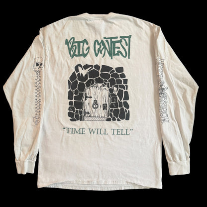 Big Contest Hardcore Band Time Will Tell White Long Sleeve T-Shirt Size M Title Fight Step Forward