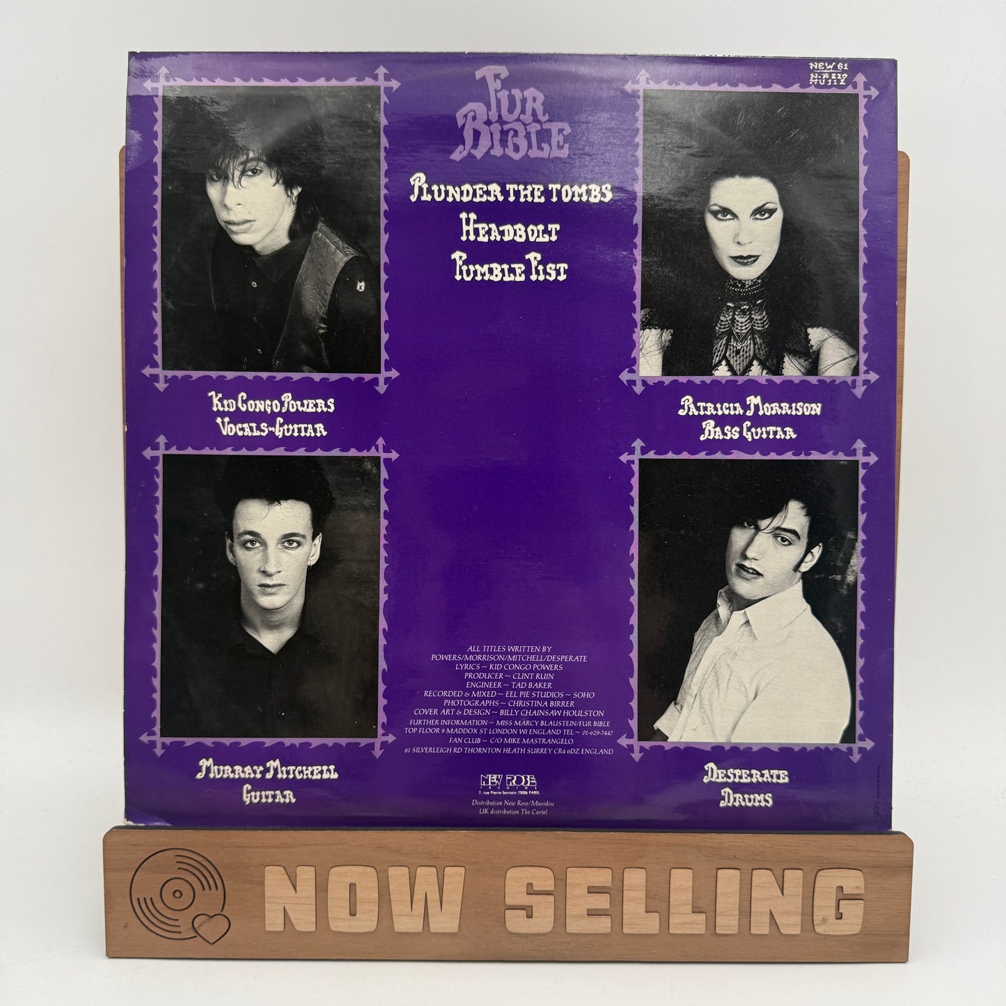 Fur Bible - Fur Bible Self Titled Vinyl LP The Gun Club The Cramps The Damned