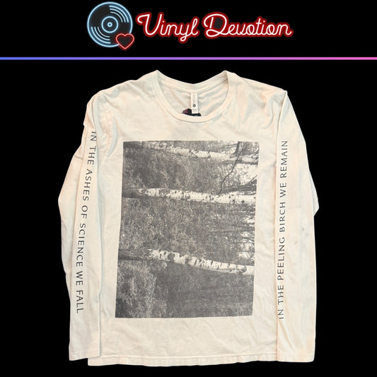 Prurient Band In the Ashes of Science We Fall Long Sleeve White T-Shirt Size L Vatican Shadow Cold Cave