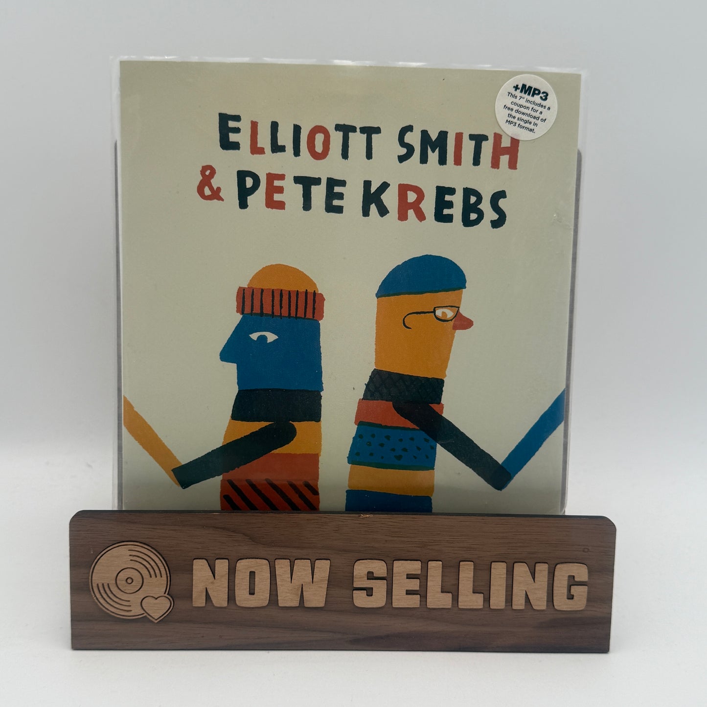 Elliott Smith And Pete Krebs - Shytown / No Confidence Man Vinyl 7" Reissue Blue Marble