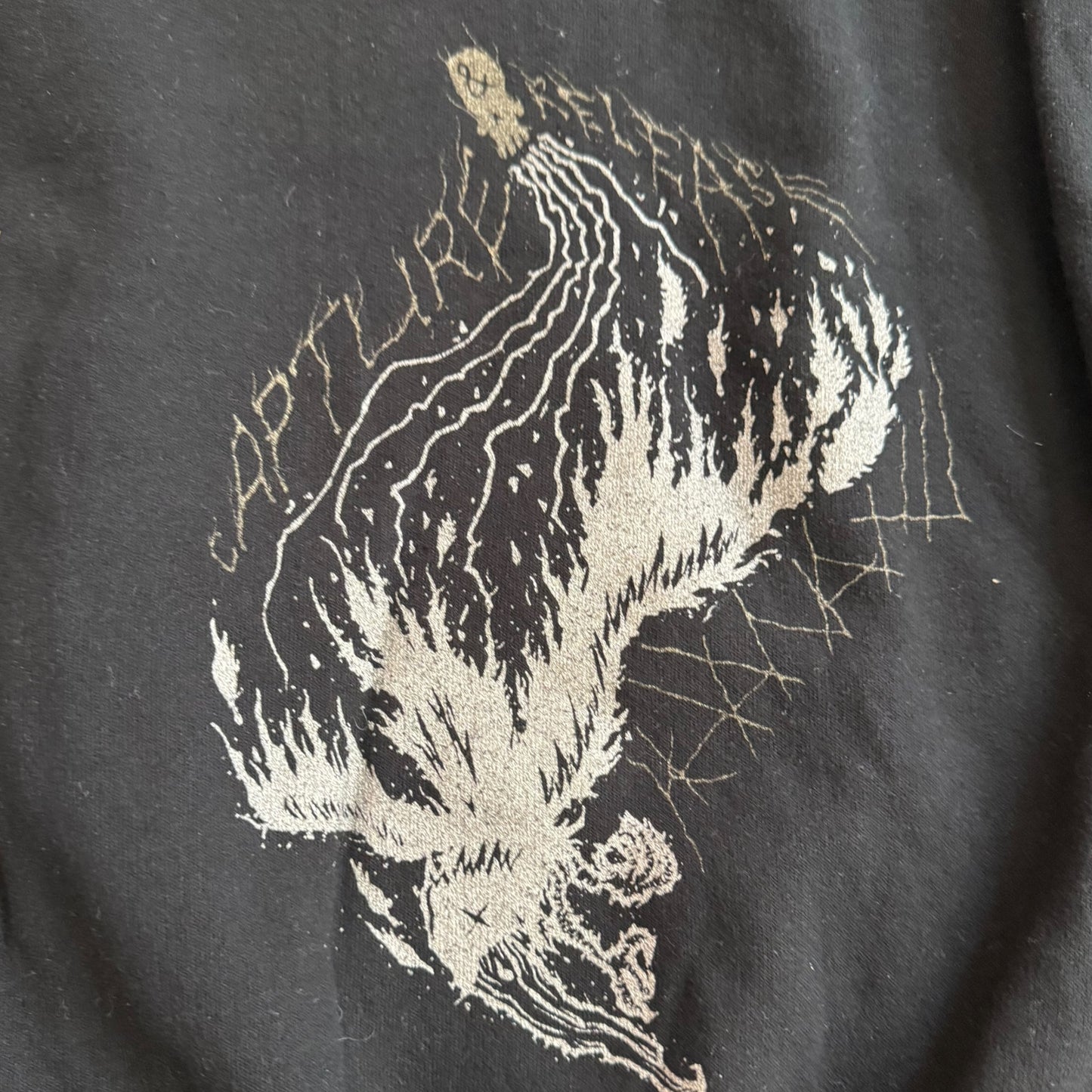 Khanate Capture & Release Black Vintage Zip Up Hoodie Size L
