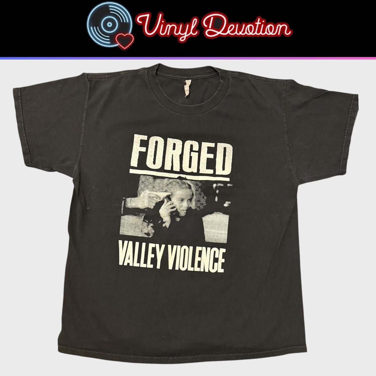 Forged Band Clueless RIP - Valley Violence T-Shirt Size L Power Violence Grindcore