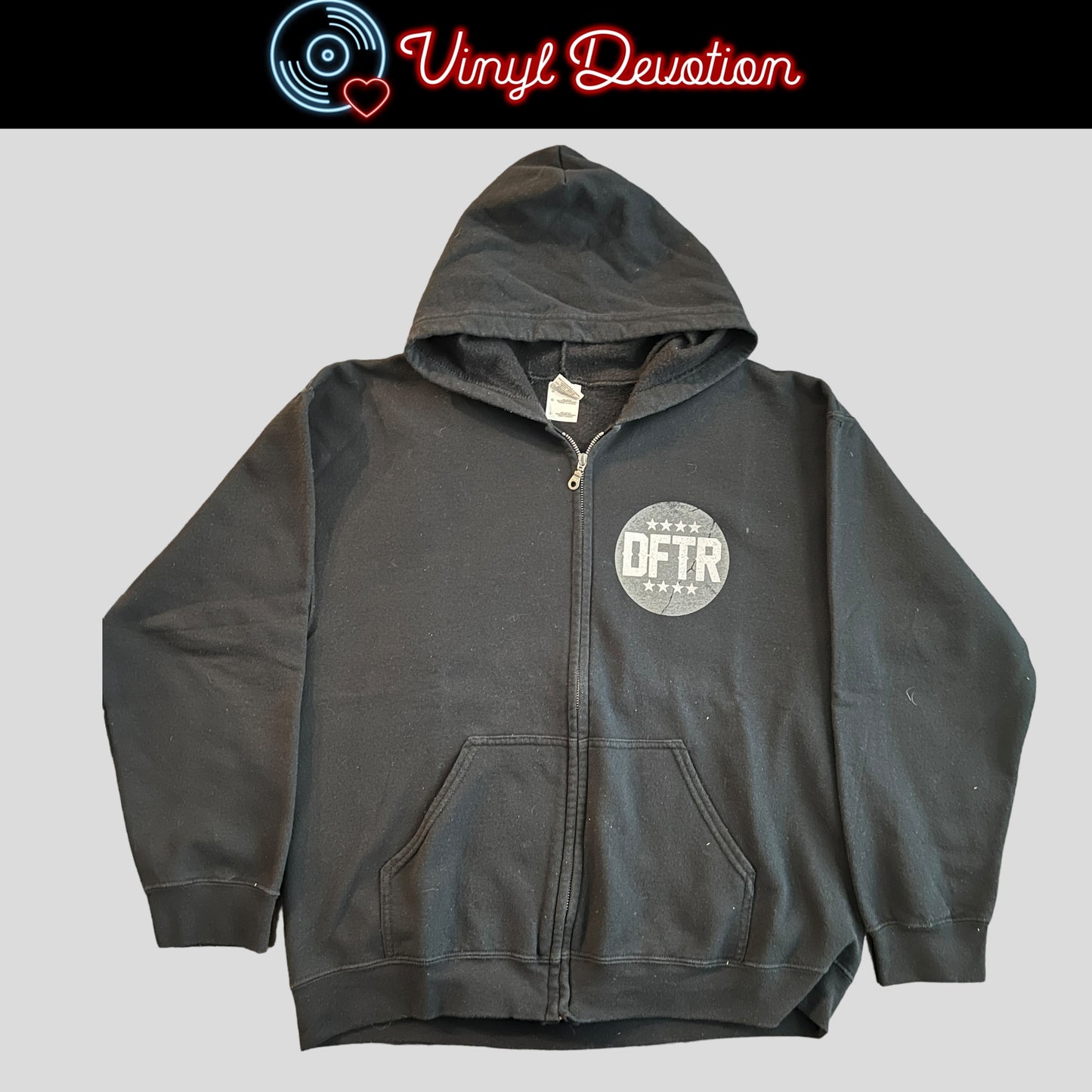 Defeater Band DFTR Boston Hardcore Zip Up Hoodie Size L