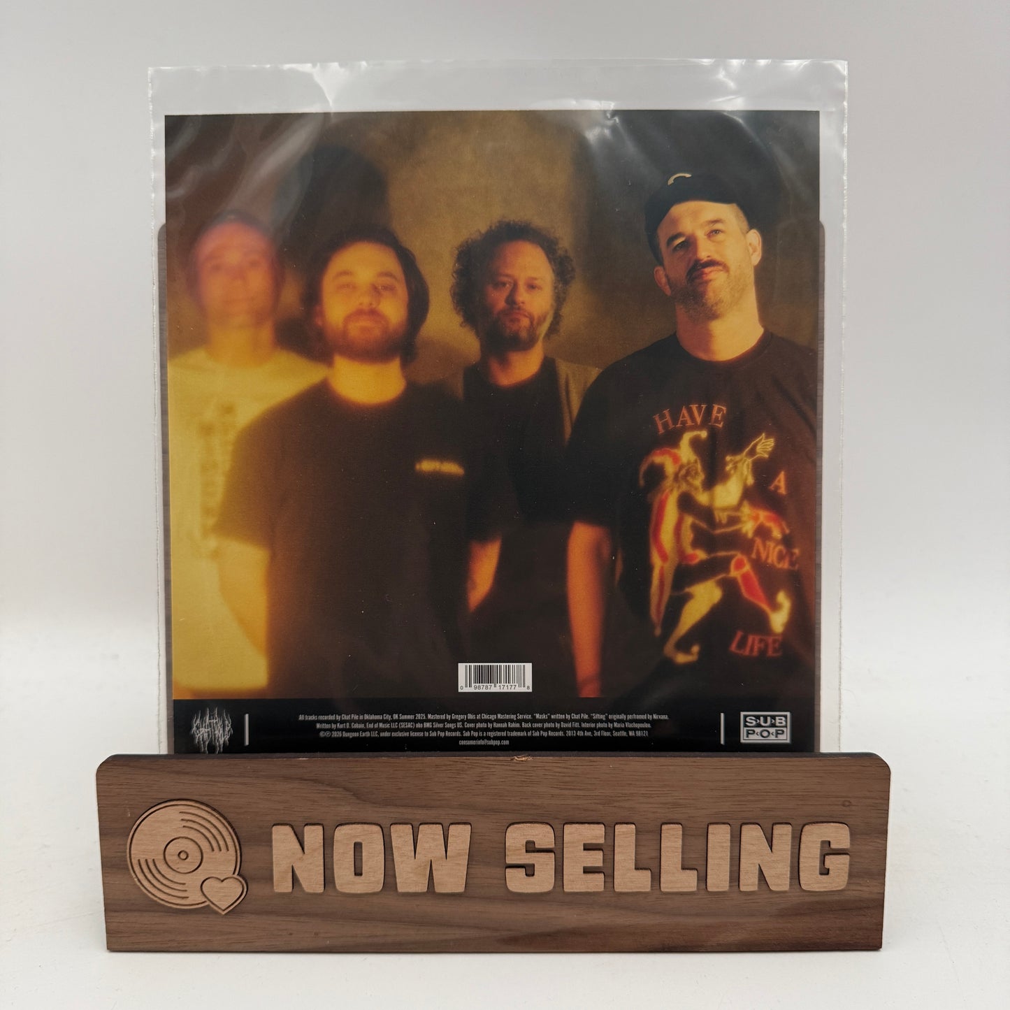 Chat Pile  - Masks b/w Sifting Vinyl 7" Sea Glass w/ Black Swirl