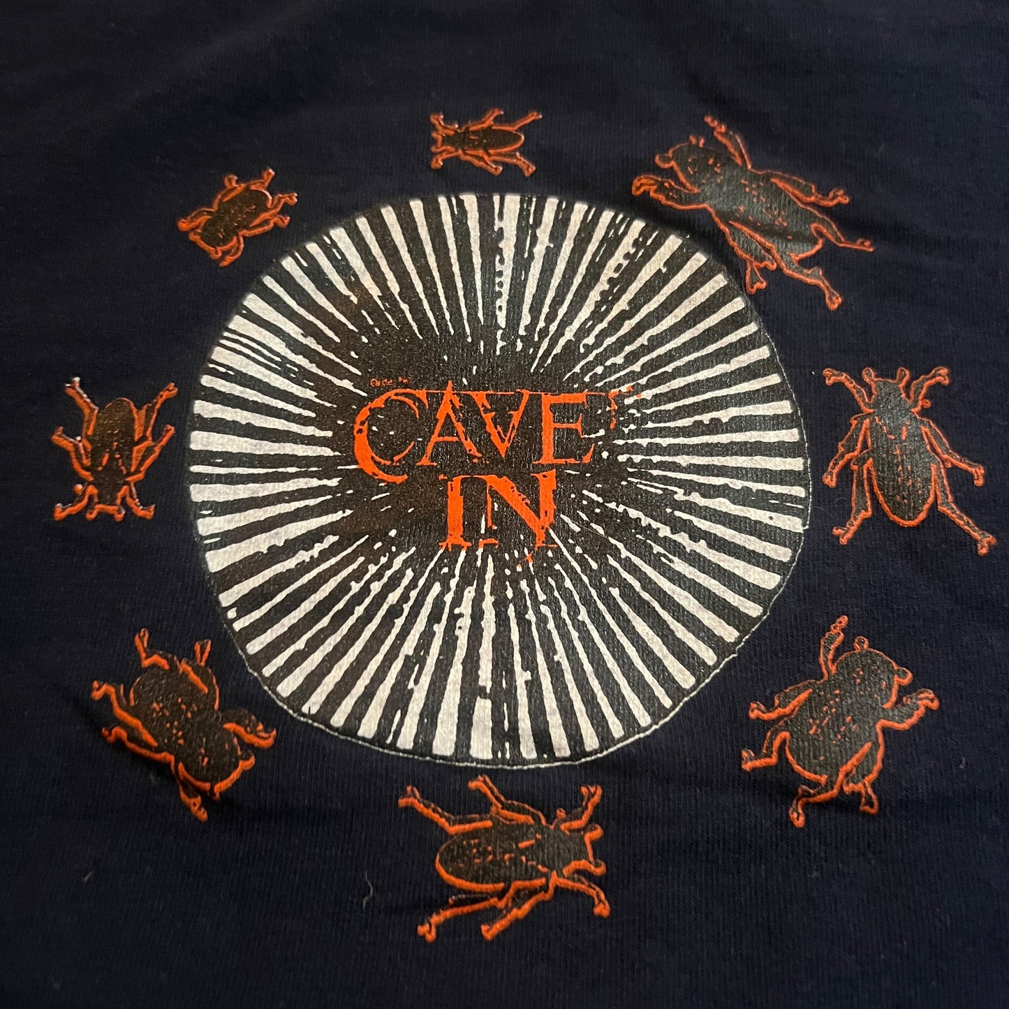 Cave In Band Halo Of Flies Until Your Heart Stops 1999 Vintage Dark Blue T-Shirt Size L