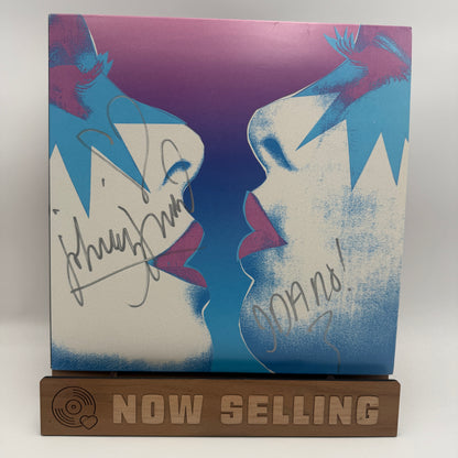 Glass Candy - Feeling Without Touching Vinyl Pink Lemonade SIGNED Italians Do It Better