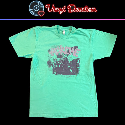 Torche Band Healer / Across The Shields Green T-Shirt Size L Floor Cavity Kylesa Wrong Psychic Mirrors
