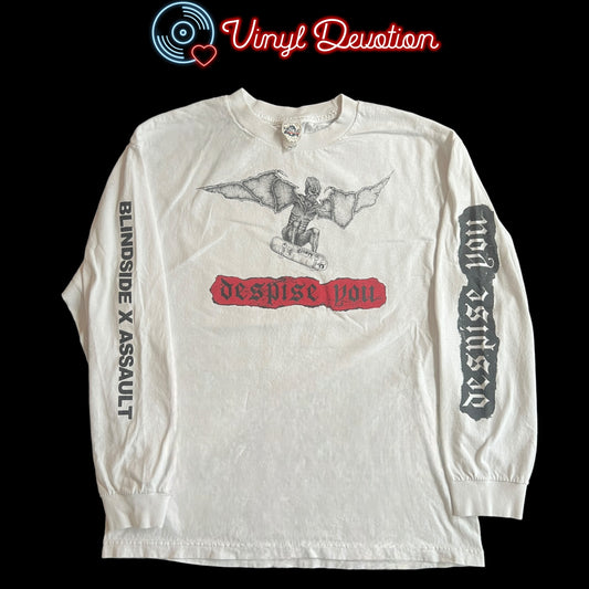 Despise You Band Shreddin' Demon Long Sleeve White T-Shirt Size L