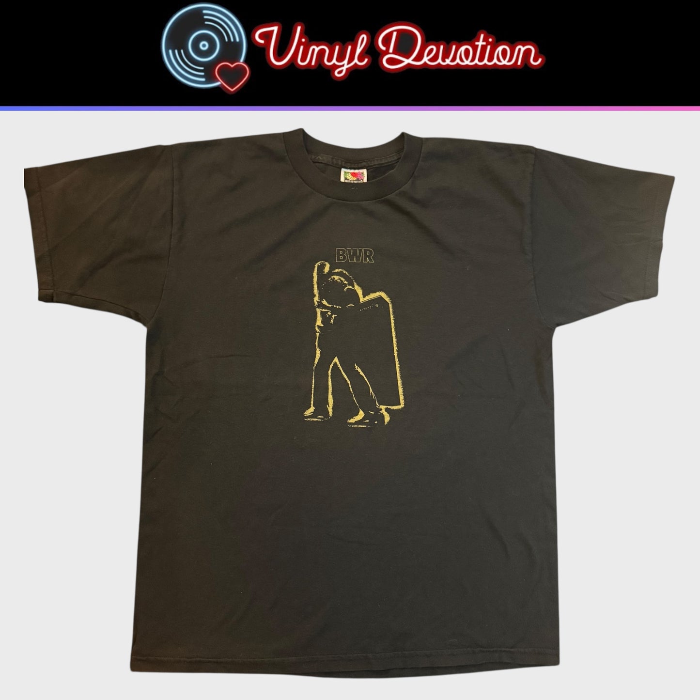 Big Wheel Recreation Record Label T. Rex RIP Vintage T-Shirt Size L Jimmy Eat World Fastbreak