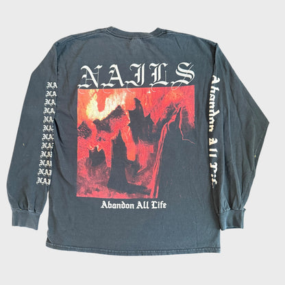 NAILS Band Hated Ad Infinitum - Abandon All Life Long Sleeve T-Shirt Size L