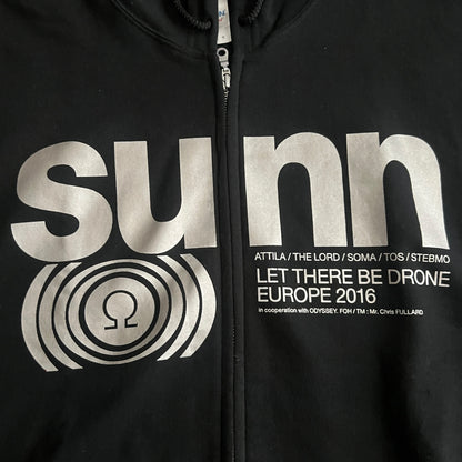 Sunn O))) Band Let There Be Drone 2016 Sleeveless Zip Up Hoodie Size L