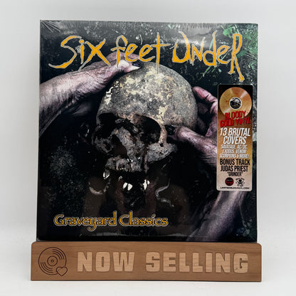 Six Feed Under - Graveyard Classics Vinyl LP Reissue Bloody Gold SEALED Cannibal Corpse