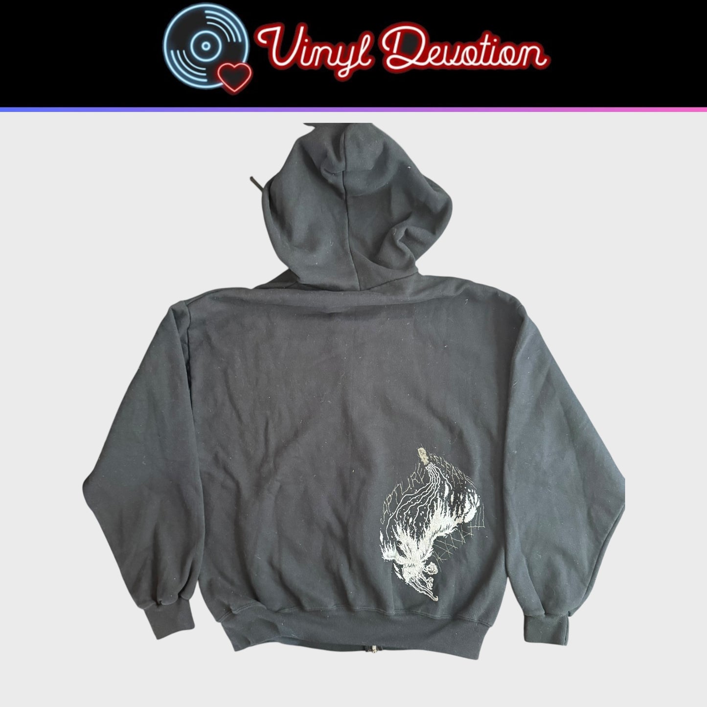 Khanate Capture & Release Black Vintage Zip Up Hoodie Size L