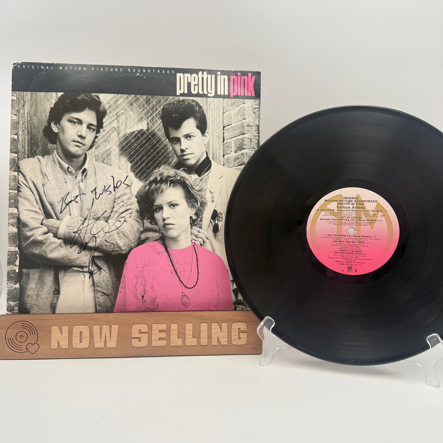 Pretty In Pink Soundtrack Vinyl LP Original 1st Press SIGNED by Andrew McCarthy