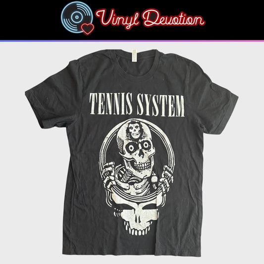Tennis System Band Misfits Grateful Dead Bones T-Shirt Size L Shoegaze Psych Rock