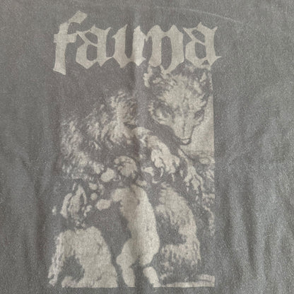 Fauna Cascadian Black Metal Band Rain Vintage T-Shirt Size L Avifauna