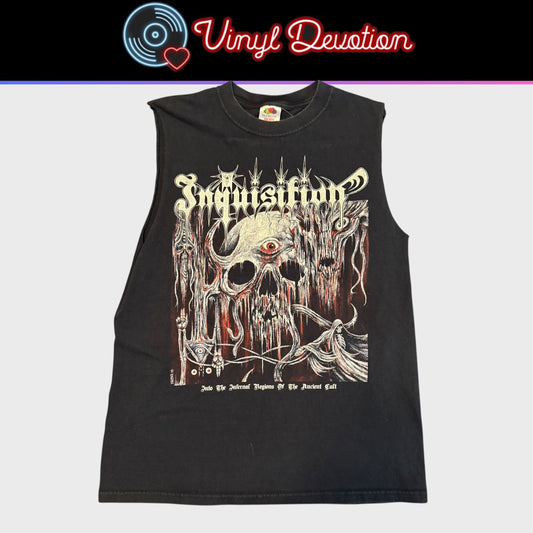 Inquisition Band Into The Infernal Regions Of The Ancient Cult Cut Sleeves T-Shirt Size M