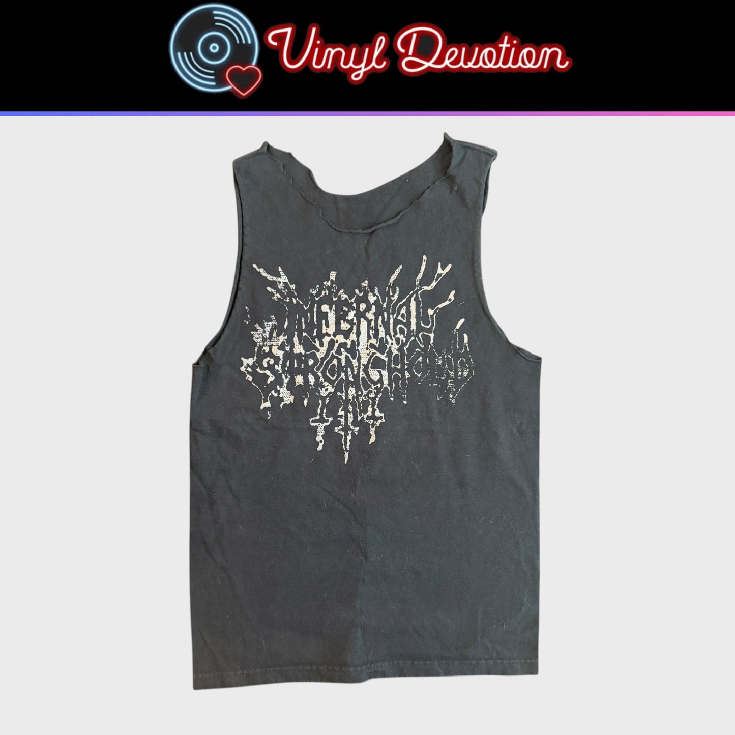 Infernal Stronghold Band Cut Sleeves and Neckline T-Shirt Size S Woe Blazon Rite Daeva