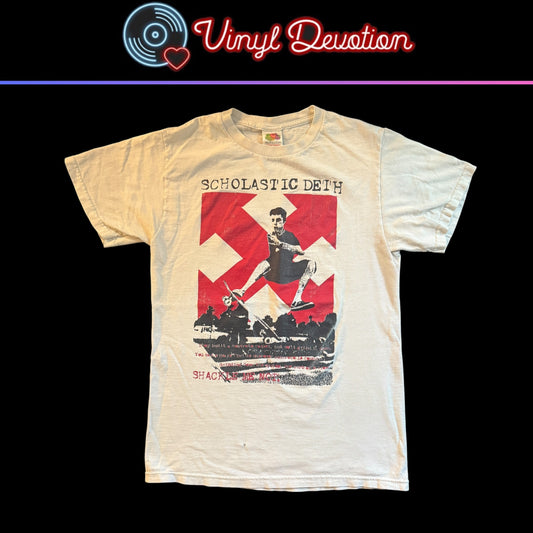 Scholastic Deth Band Shackle Me Not White Vintage T-Shirt Size S